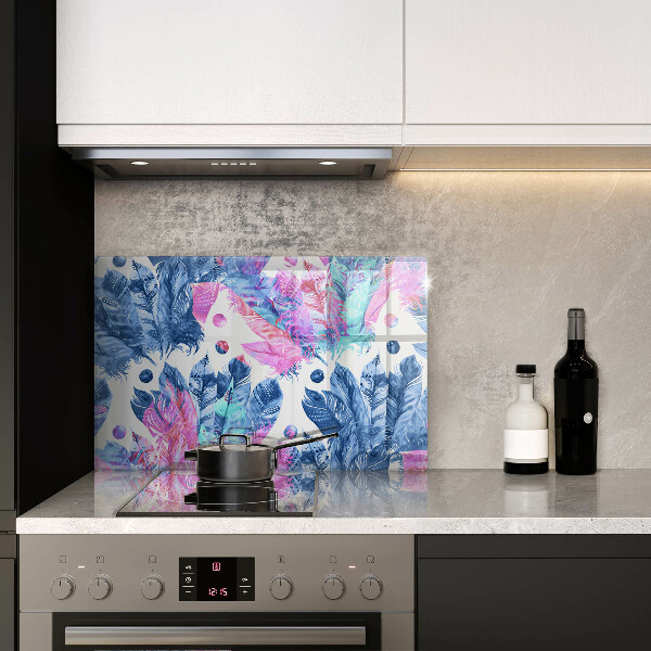 Worktop saver Illustration of boho feathers