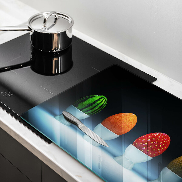 Induction hob protector Abstraction egg fruits