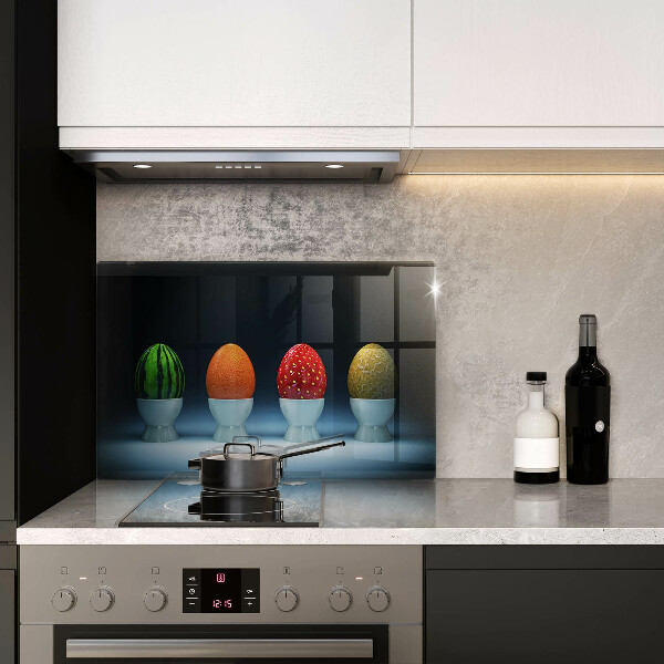 Induction hob protector Abstraction egg fruits