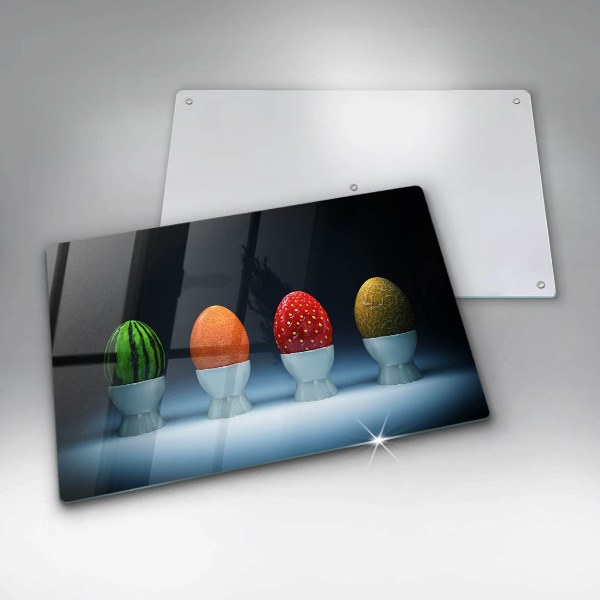 Induction hob protector Abstraction egg fruits