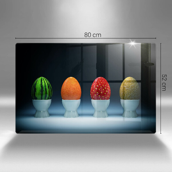 Induction hob protector Abstraction egg fruits