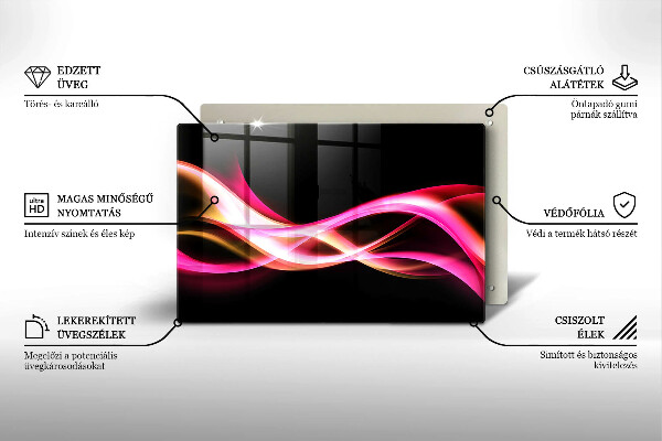 Induction hob protector Neon Smoke abstraction