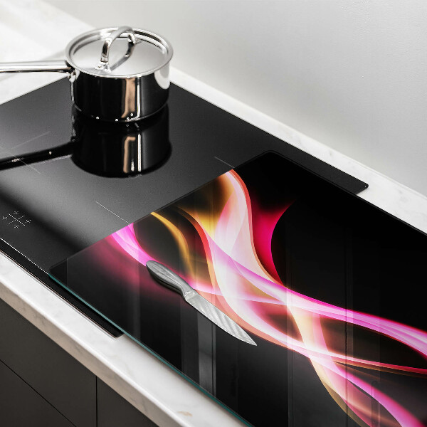 Induction hob protector Neon Smoke abstraction