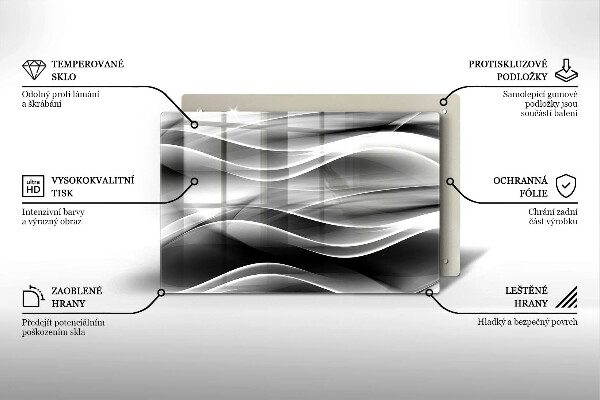 Induction hob protector Abstraction of smoke lines