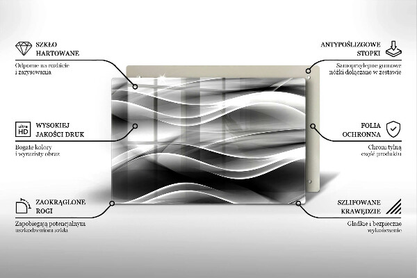 Induction hob protector Abstraction of smoke lines