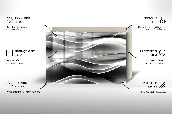 Induction hob protector Abstraction of smoke lines
