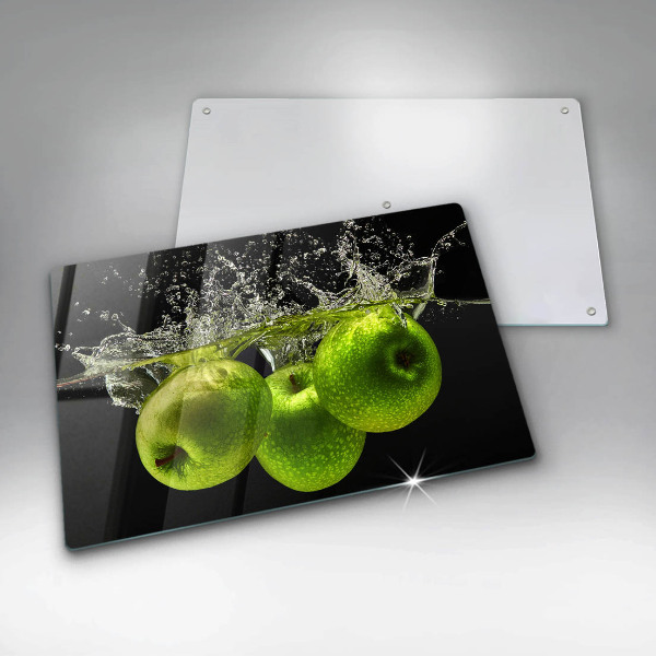 Induction hob protector Green apples and water