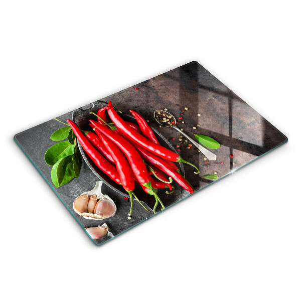 Induction hob protector Red chili peppers