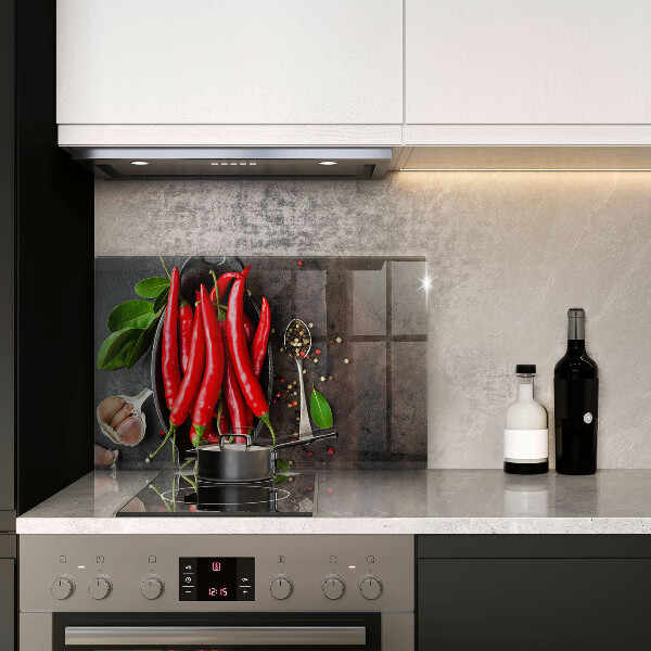 Induction hob protector Red chili peppers