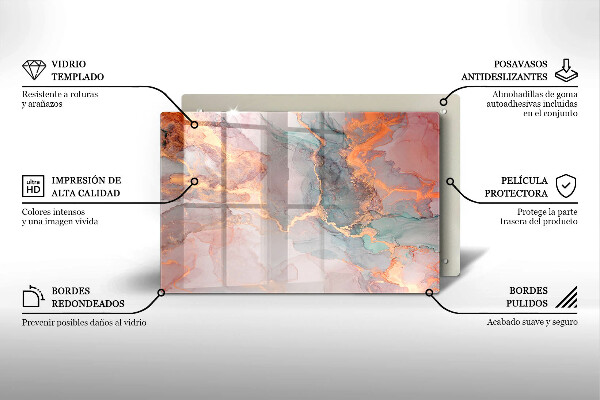 Worktop saver Marble with gold