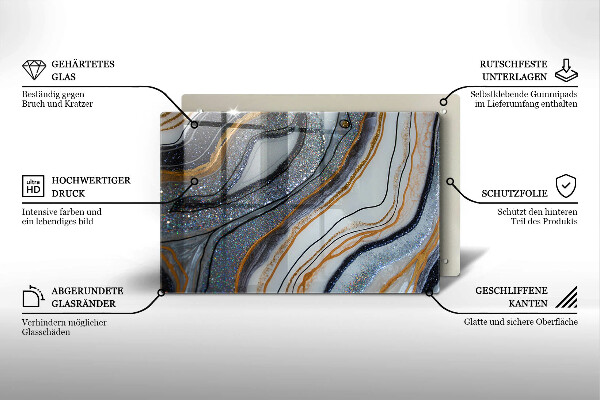 Worktop saver Rock with gold