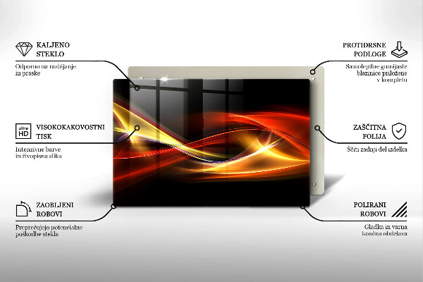 Induction hob protector Abstraction of smoke and light