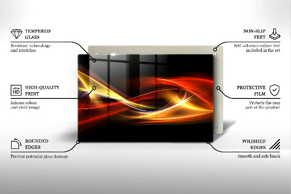 Induction hob protector Abstraction of smoke and light