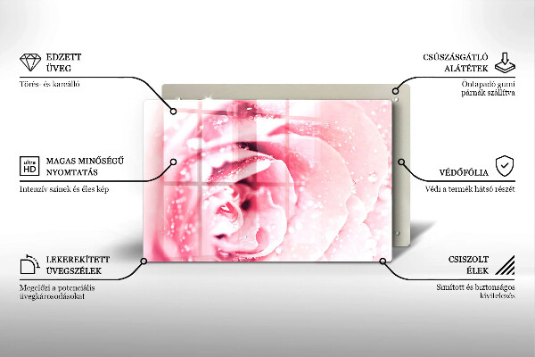 Worktop saver Rosa drops and rose flower