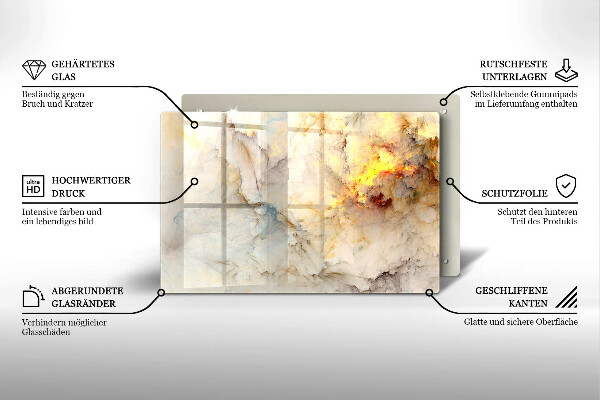 Worktop saver Marble texture with gold