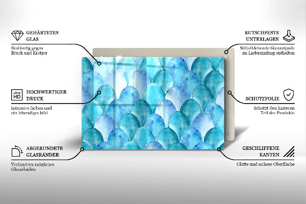 Worktop saver Watercolor scales