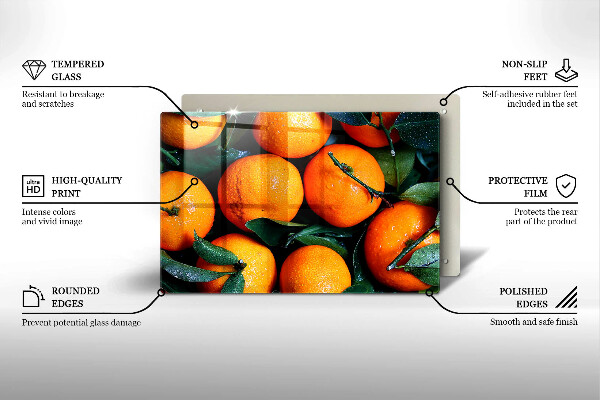 Work surface savers Fruit oranges