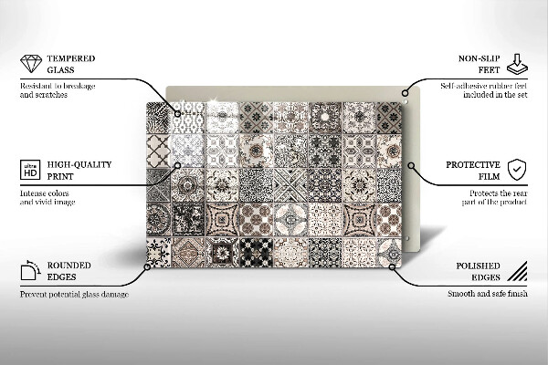 Induction hob protector Decorative tiles