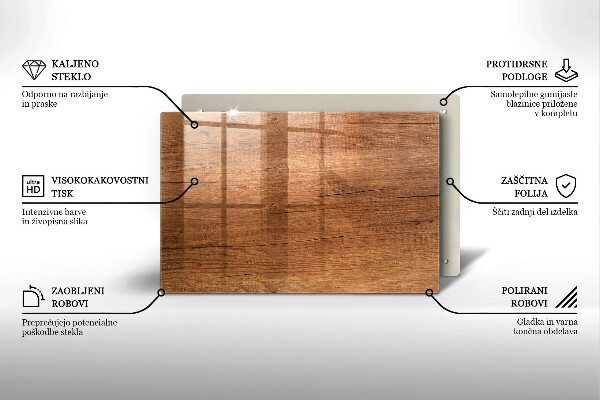 Induction hob protector Wood texture