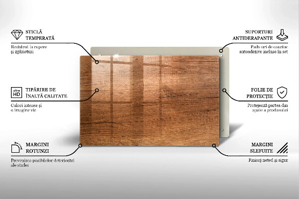 Induction hob protector Wood texture