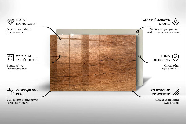 Induction hob protector Wood texture