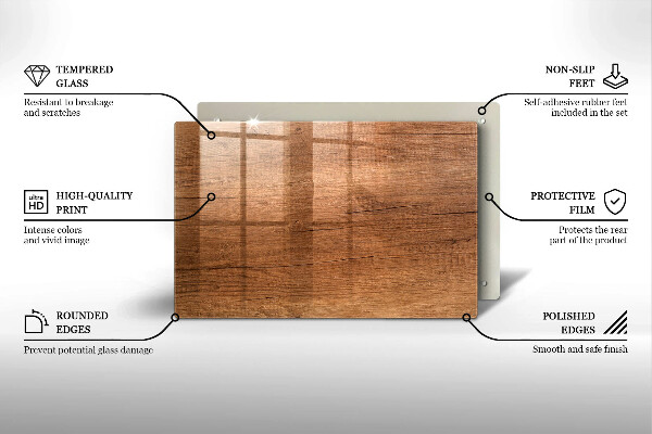 Induction hob protector Wood texture