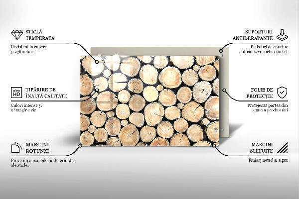 Induction hob protector Wood trunks of the tree