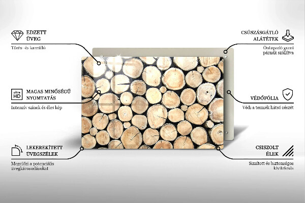 Induction hob protector Wood trunks of the tree