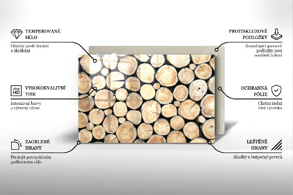 Induction hob protector Wood trunks of the tree