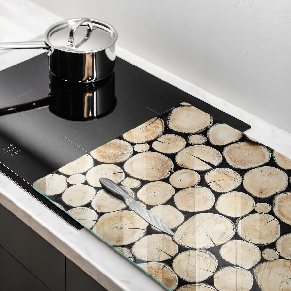 Induction hob protector Wood trunks of the tree