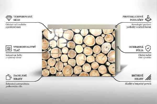 Induction hob protector Wood trunks of the tree