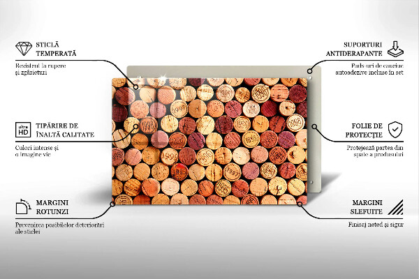Worktop saver Wine corks pattern