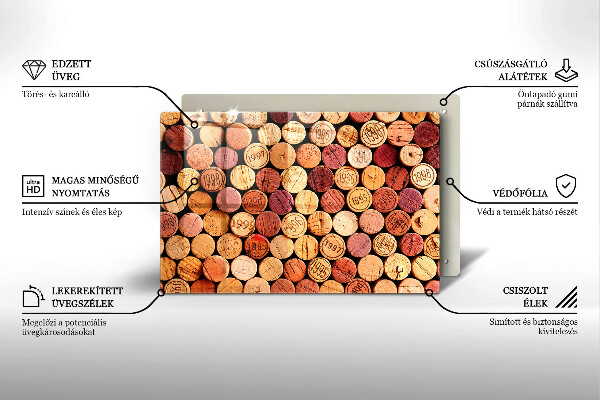 Worktop saver Wine corks pattern