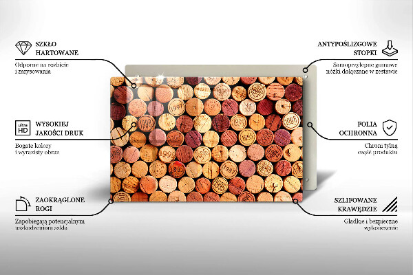 Worktop saver Wine corks pattern