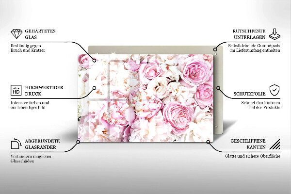 Worktop saver Peony bouquet