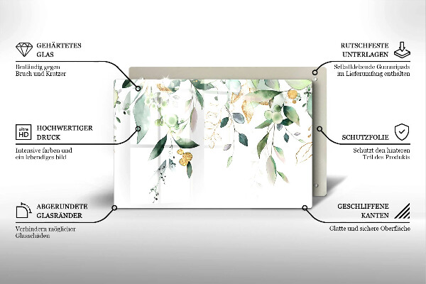 Worktop saver Watercolor leaves