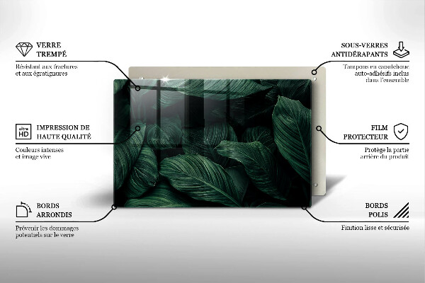 Worktop saver Dark leaves