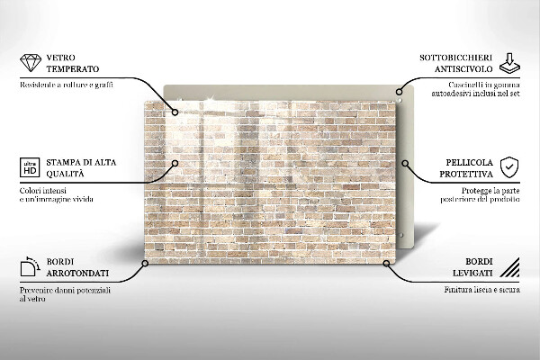 Worktop saver Wall bright bricks