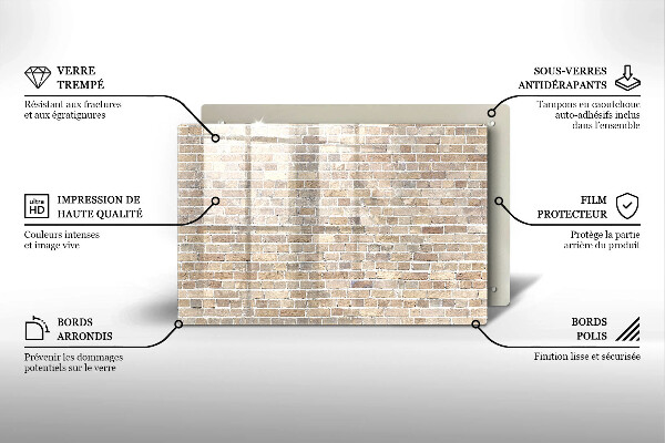 Worktop saver Wall bright bricks