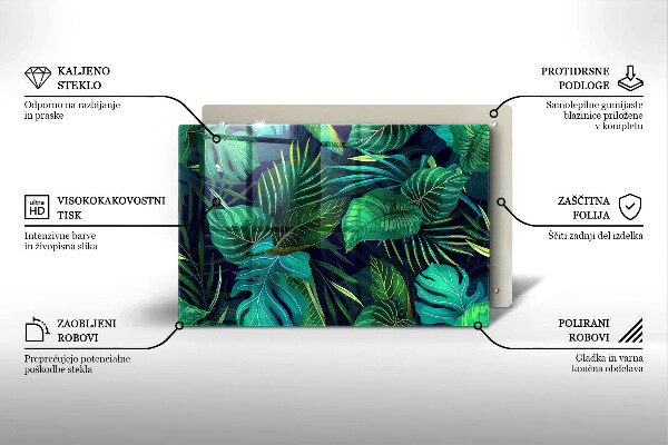 Worktop saver Illustration of the jungle leaves