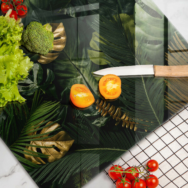 Worktop saver Monstera golden leaves