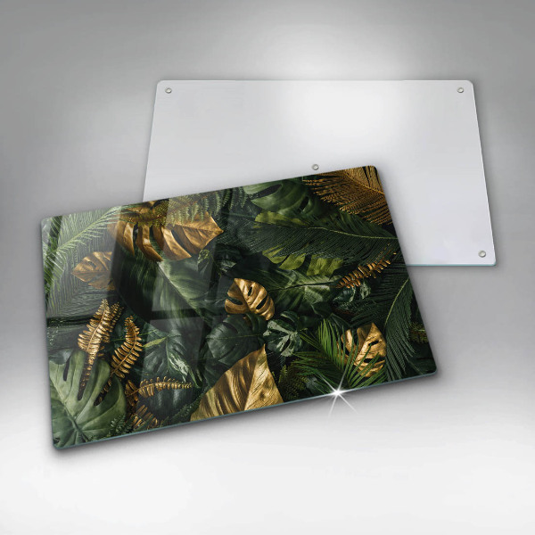 Worktop saver Monstera golden leaves
