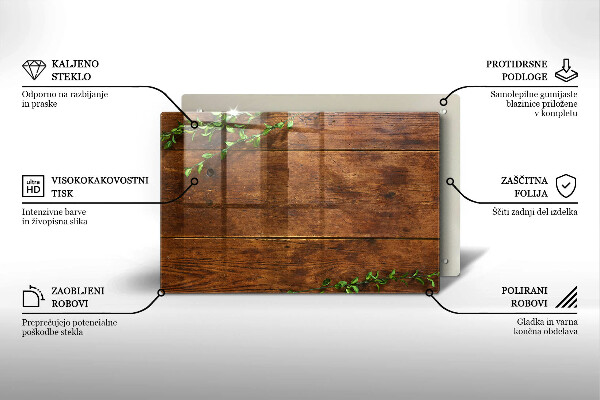 Worktop saver Wooden boards and leaves