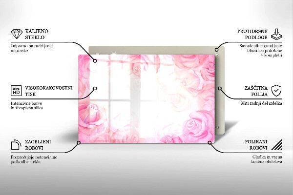 Worktop saver Delicate background roses