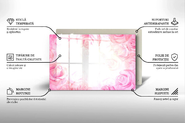 Worktop saver Delicate background roses