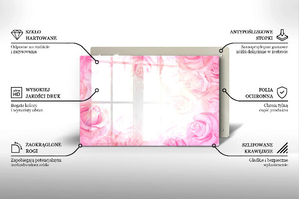 Worktop saver Delicate background roses