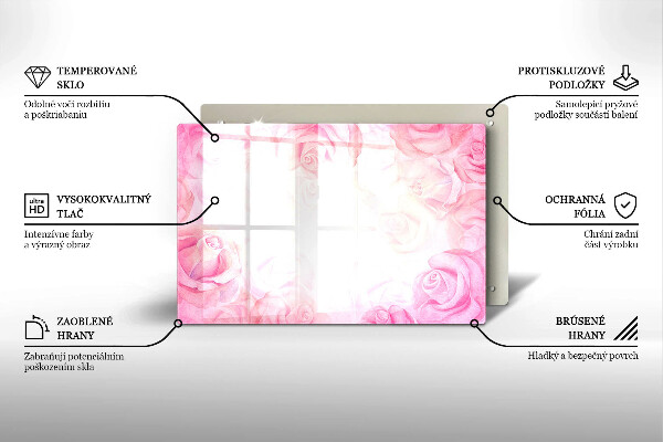 Worktop saver Delicate background roses