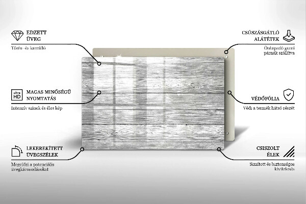 Induction hob protector Wood old boards