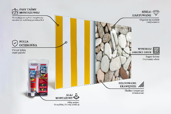 Oven splashback Stony beach