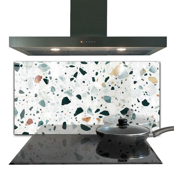 Kitchen splashback Gray quartz terrazzo texture